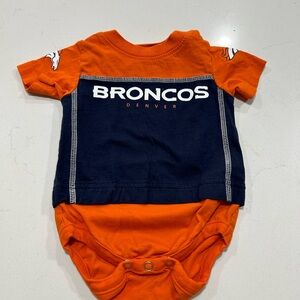 NFL Team Apparel "Denver Broncos" Infant Baby One Piece Bodysuit 0/3 Months
